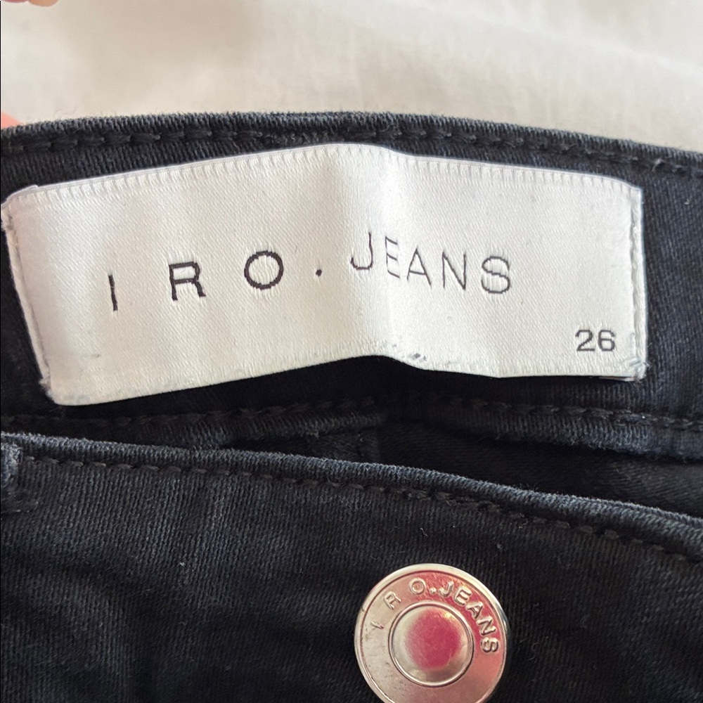 IRO Women's Fitté High-Rise Cropped Jeans in Black Size 26 - Picture 6 of 9